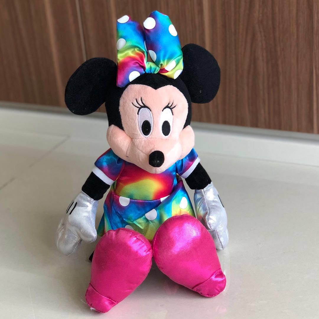 rainbow minnie mouse plush