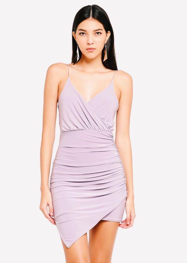 slinky wrap over mini dress