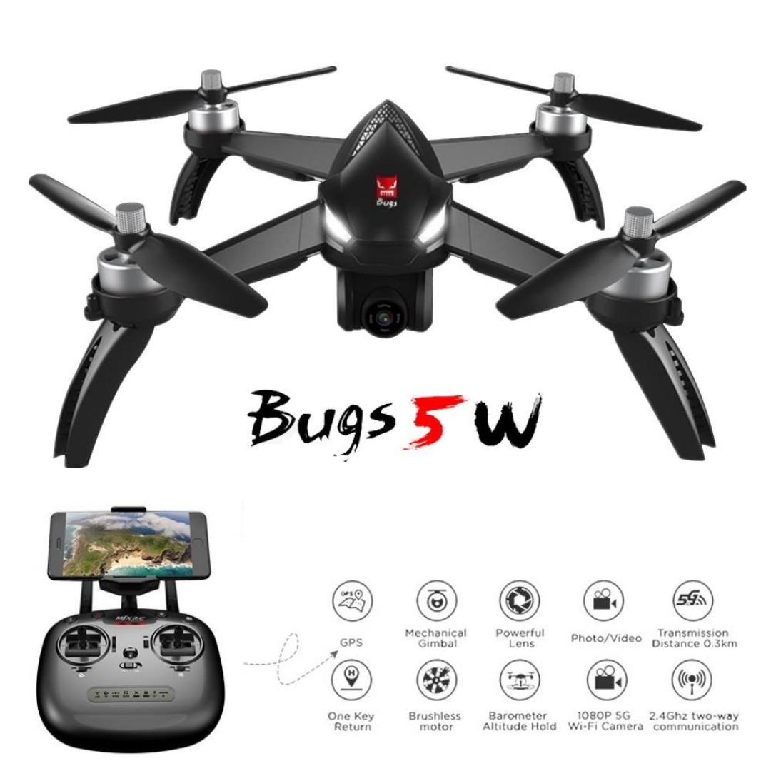 mjx bugs 5 w b5w 5g wifi fpv with 1080p camera gps brushless altitude hold rc drone quadcopter rtf