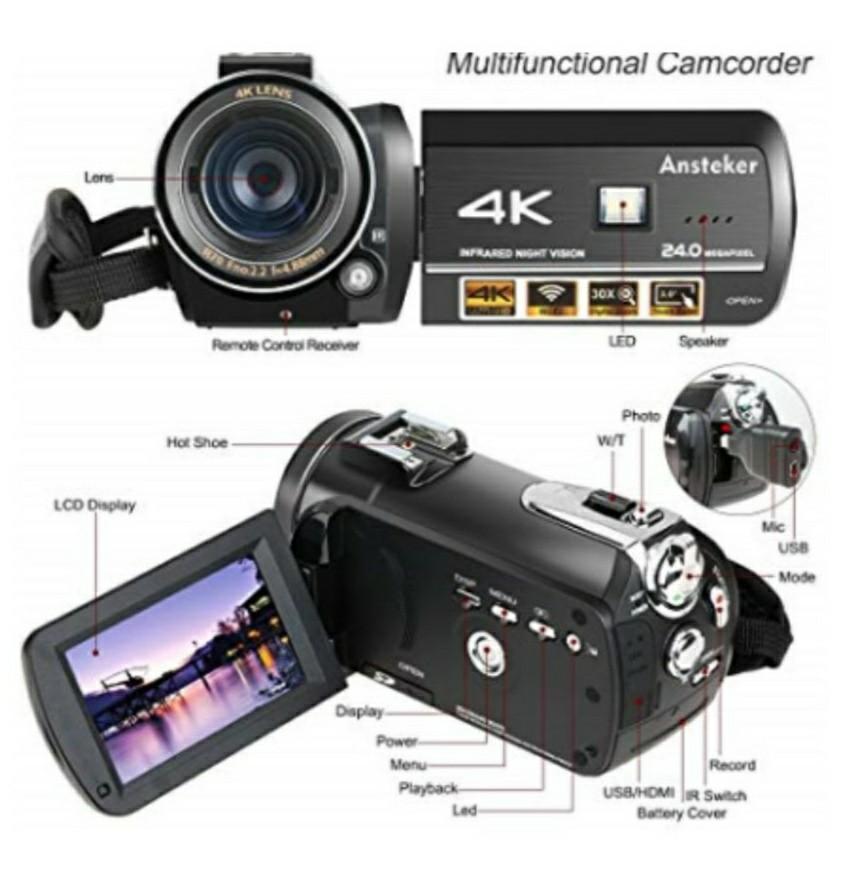 Anstaker Camera New! Ansteker 4K Video Camera, Photography, Video Cameras on Carousell