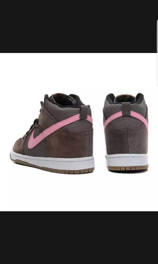 nike dunk sb high chocolate pink