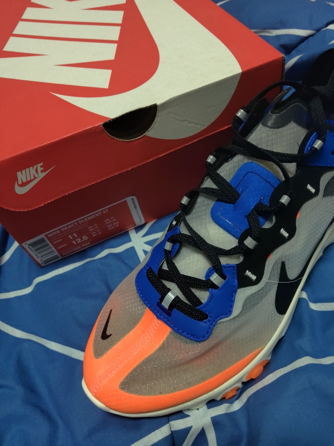 nike element 87 blue orange
