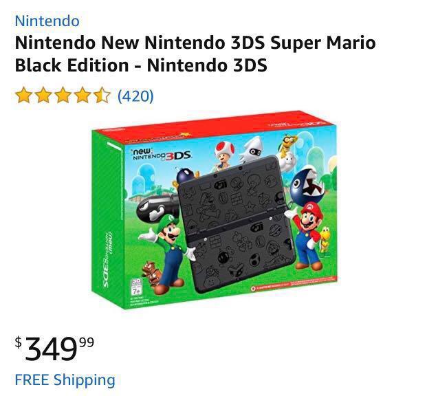 3ds super mario black edition clearance
