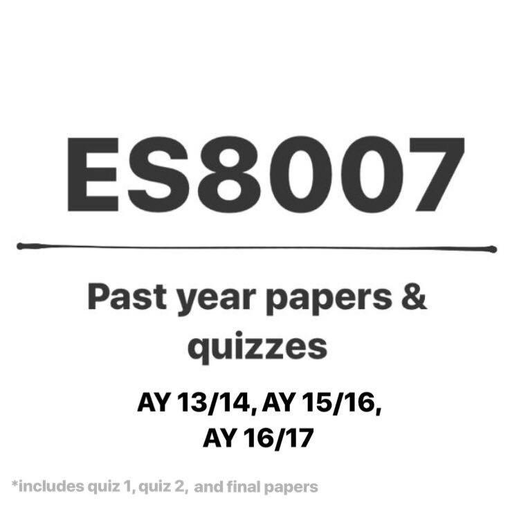 NTU ES8007 Past Year Papers And Quizzes Hobbies Toys Books ntu-es8007-past-year-papers-and-quizzes-hobbies-toys-books