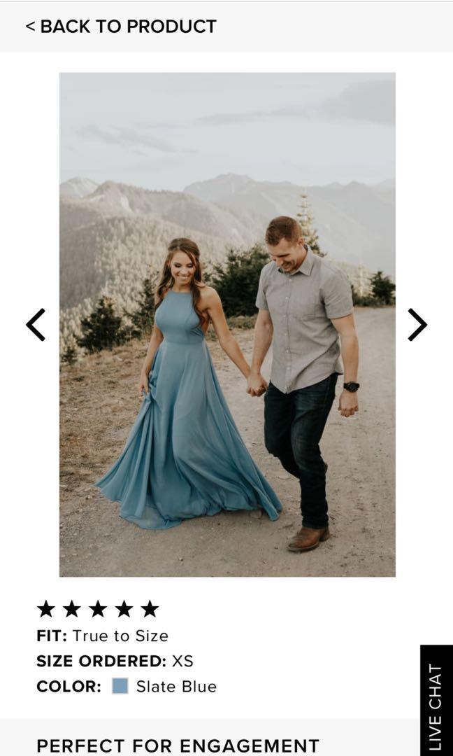 mythical kind of love slate blue maxi dress