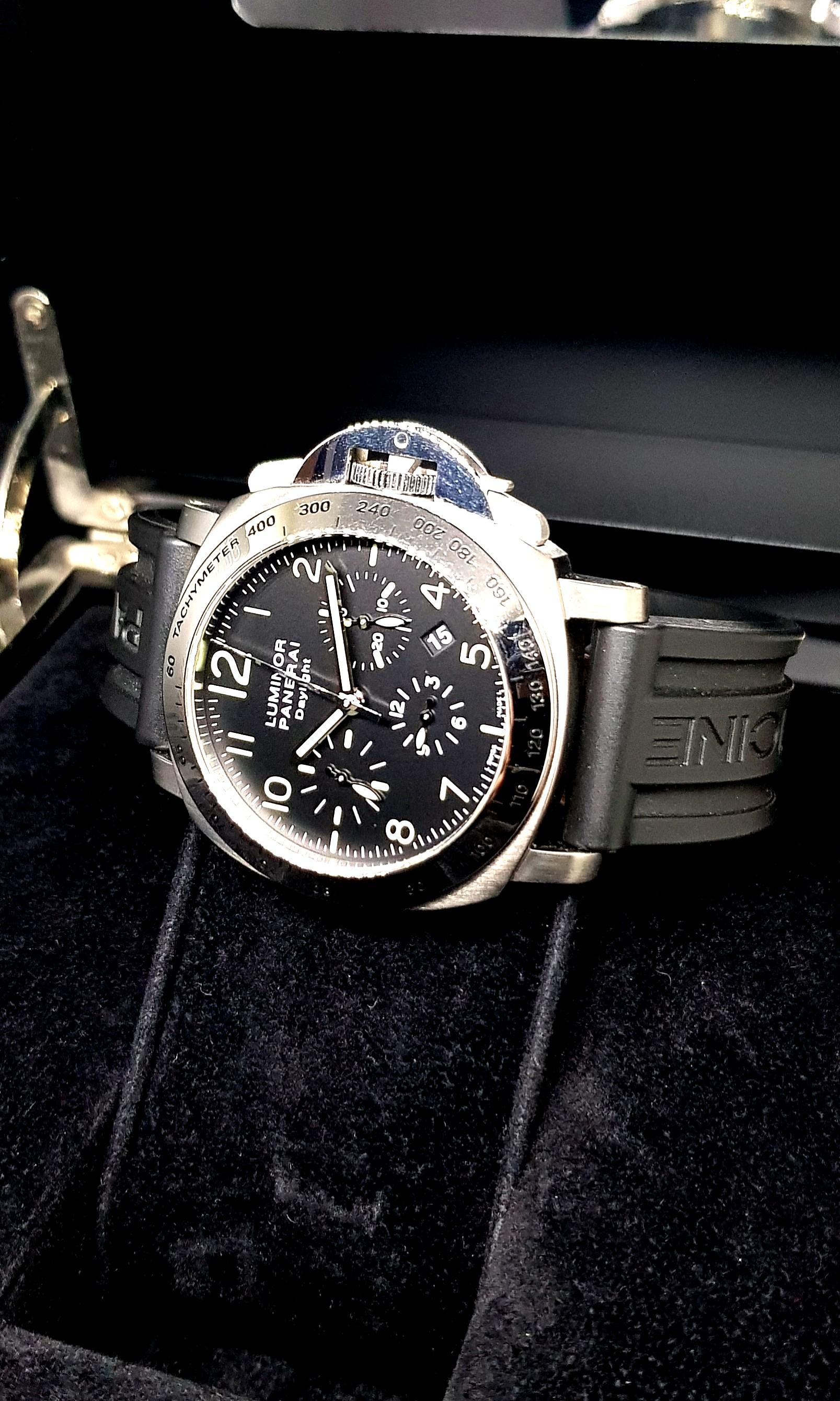 NOT AVAILABLE Panerai Luminor Daylight PAM 196 Chronograph Watch