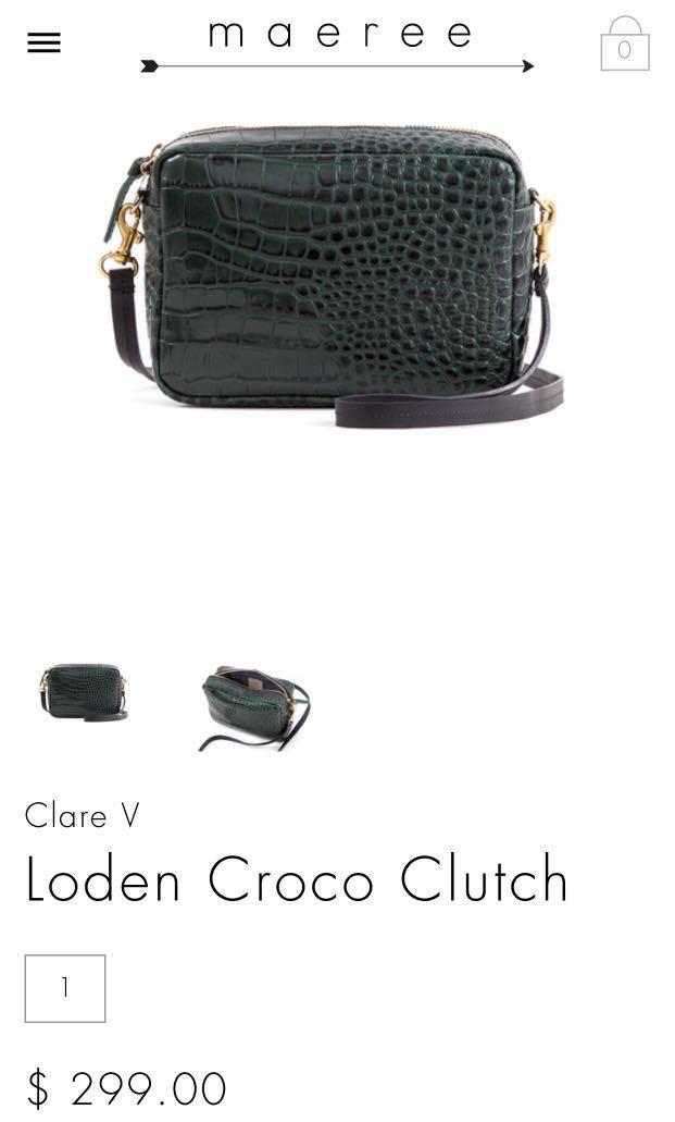 Midi Sac, Loden Green Croco