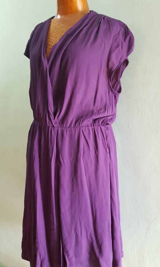 women's plus size purple dress