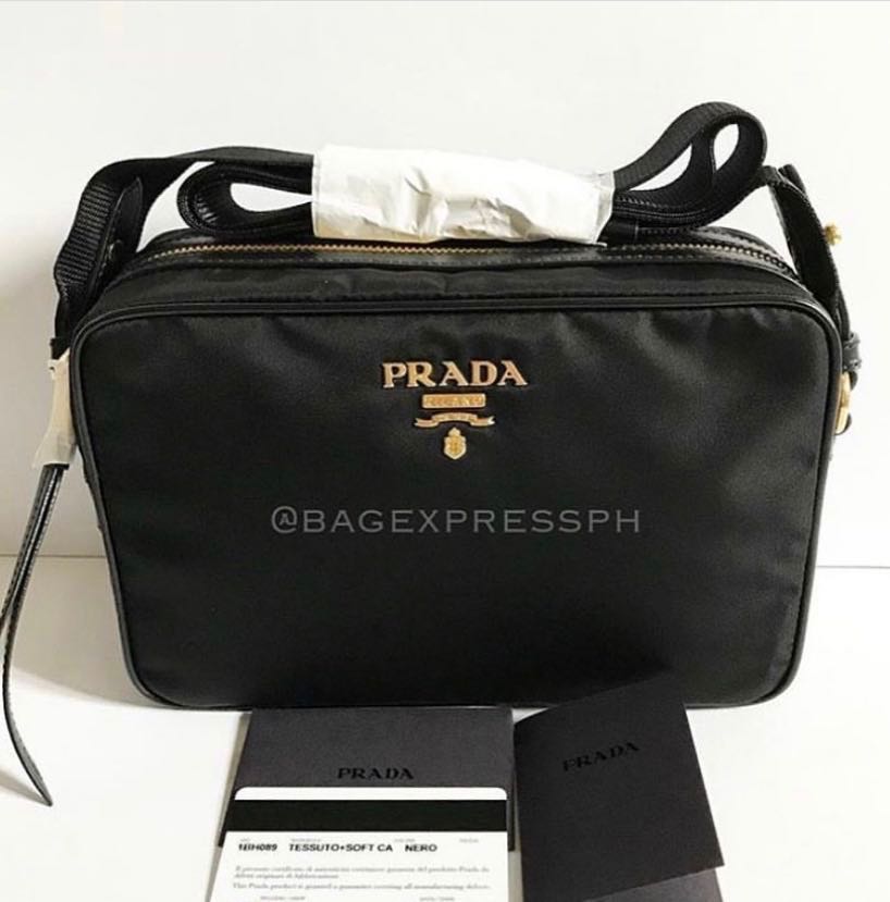 Prada 1BH089 Nylon Camera Bag in Black 