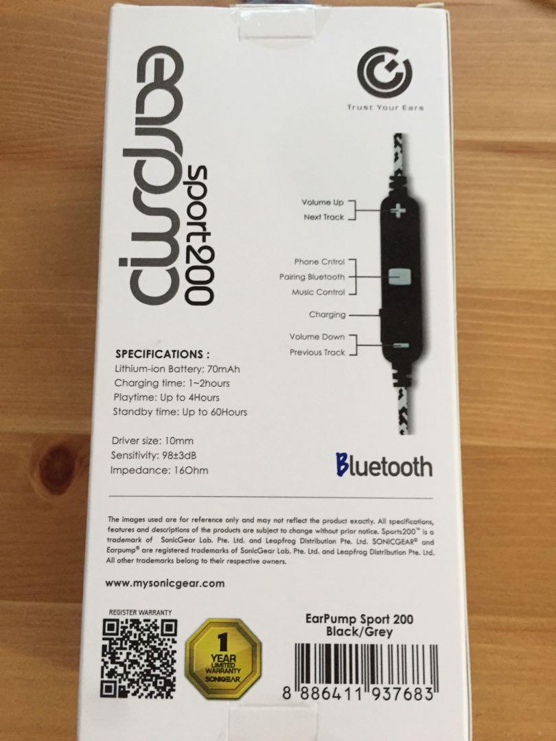 Sonicgear earpump sports 200 Audio Headphones Headsets on