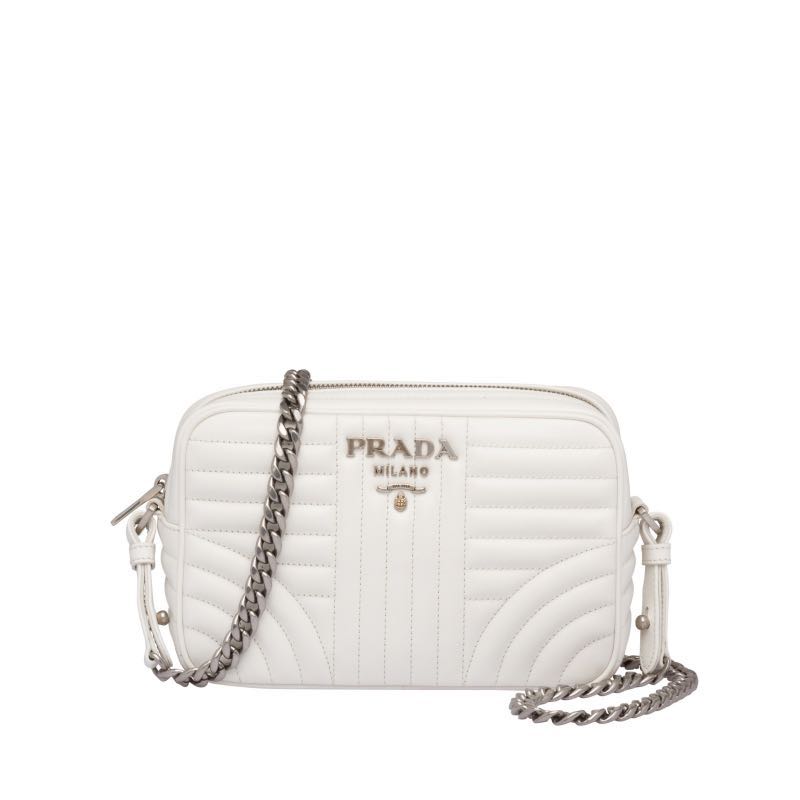 prada camera bag white