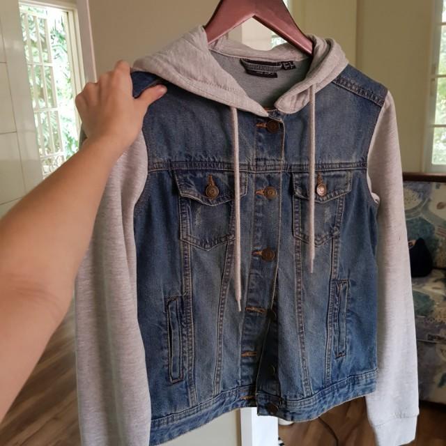 denim hoodie women's