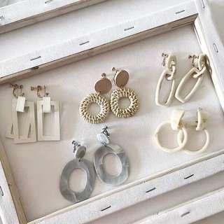 Rattan Marble Design Earrings