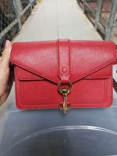 Rebecca minkoff moto Hudson mini crossbody in red