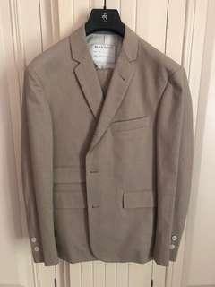 Black fleece by Brooks brothers 2 pieces suit 卡其色間條