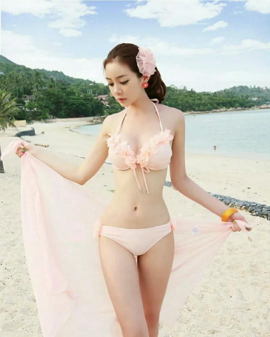 3 piece swimsuit with scarf
