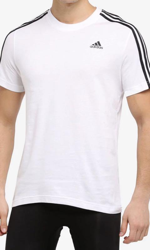 Adidas ess 3s tee, Men's Fashion, Clothes, Tops on Carousell