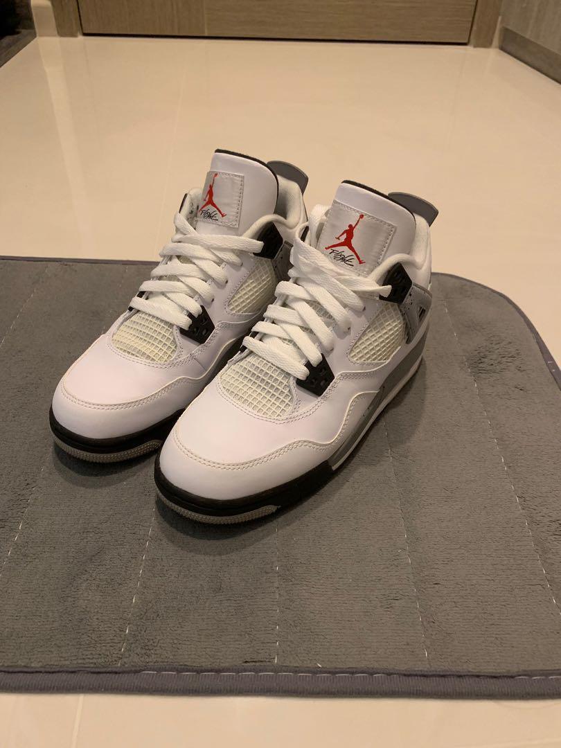 jordan 4 white cement gs