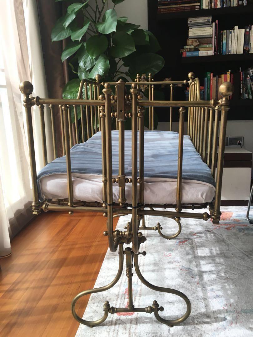 antique baby crib cot babies kids baby nursery kids furniture cots cribs on carousell