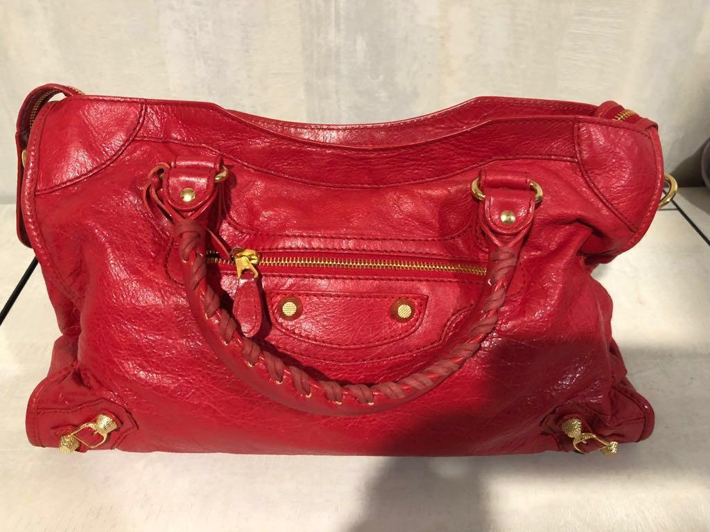 Balenciaga City Red Giant, Luxury, Bags & Wallets on Carousell