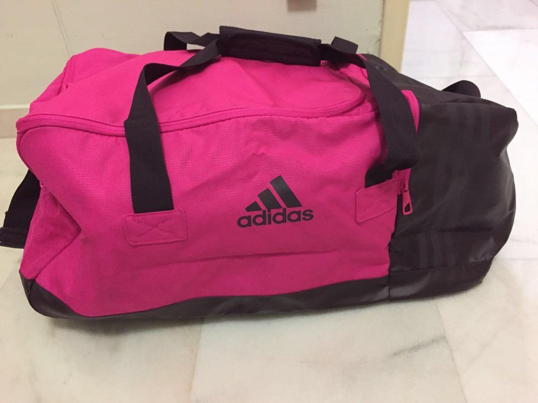 pink adidas duffle