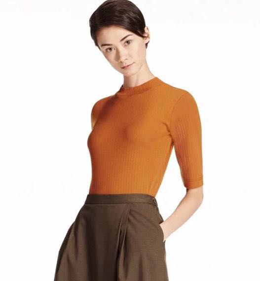 Uniqlo ribbed hot sale mock neck
