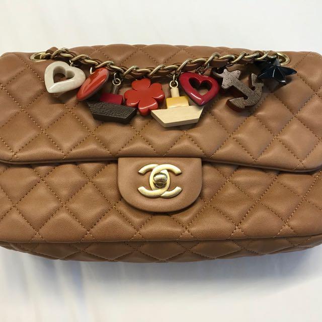 Chanel Lambskin Quilted Cruise Charms Classic Flap Bag