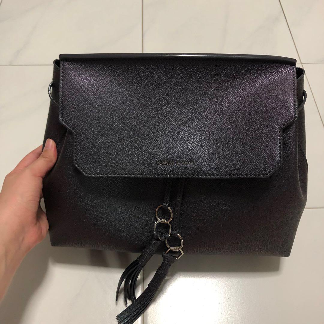 Tassel detail front flap backpack shop