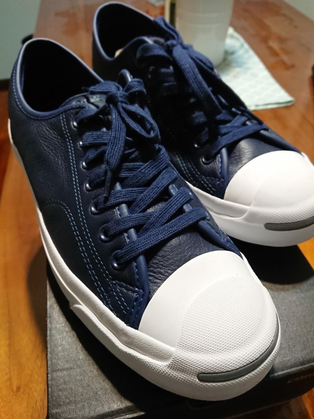 medianoche instinto Intestinos Converse Jack Purcell Leather Sneakers (NAVY), Men's Fashion, Footwear,  Sneakers on Carousell
