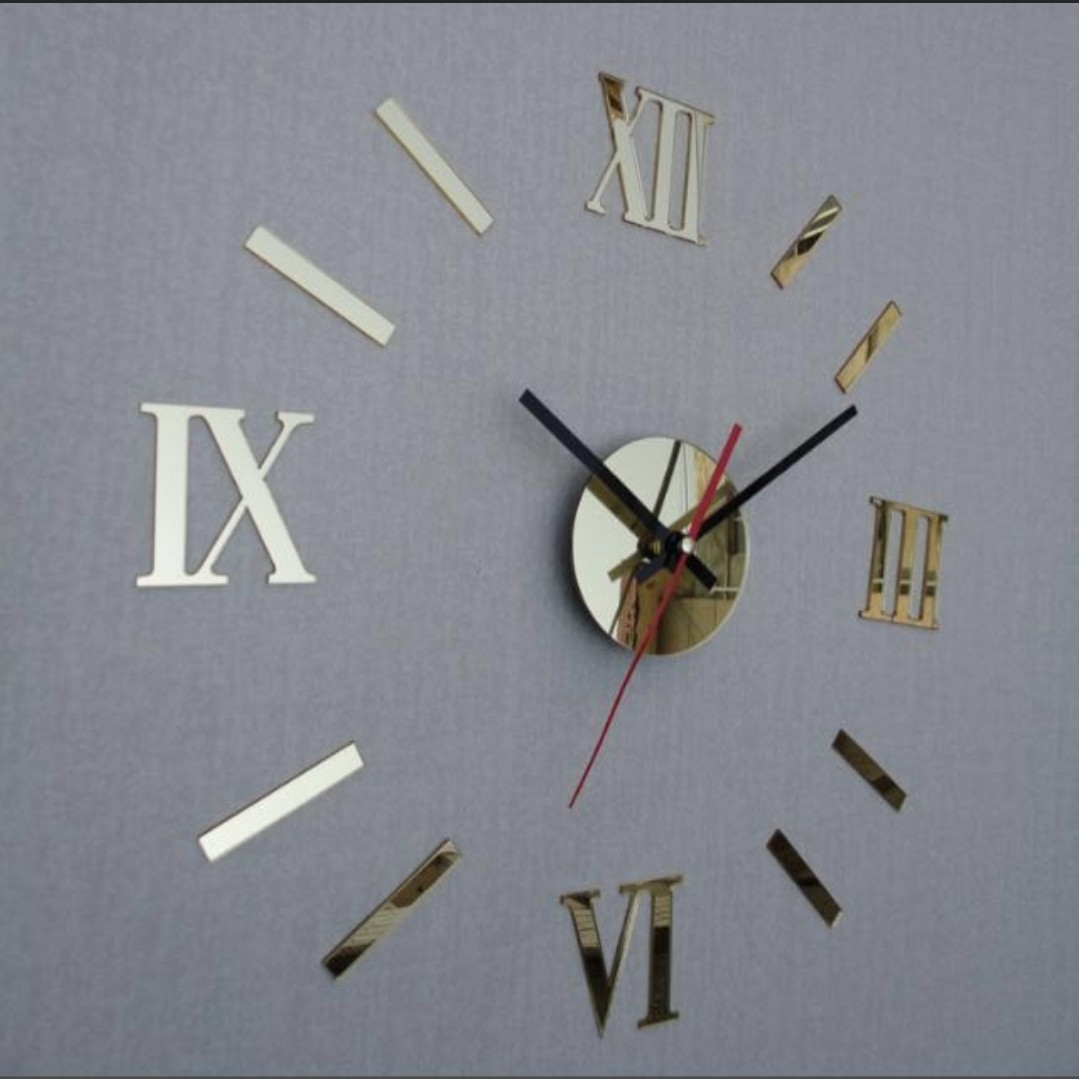 DIY Acrylic Symbols Wall Clock Decal, Furniture & Home Living, Home ...