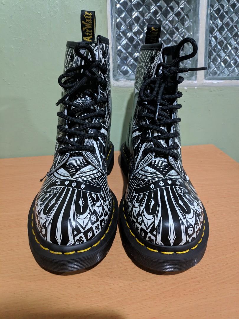Dr. Martens 1460 Egret Playing Card Women s Fashion Footwear