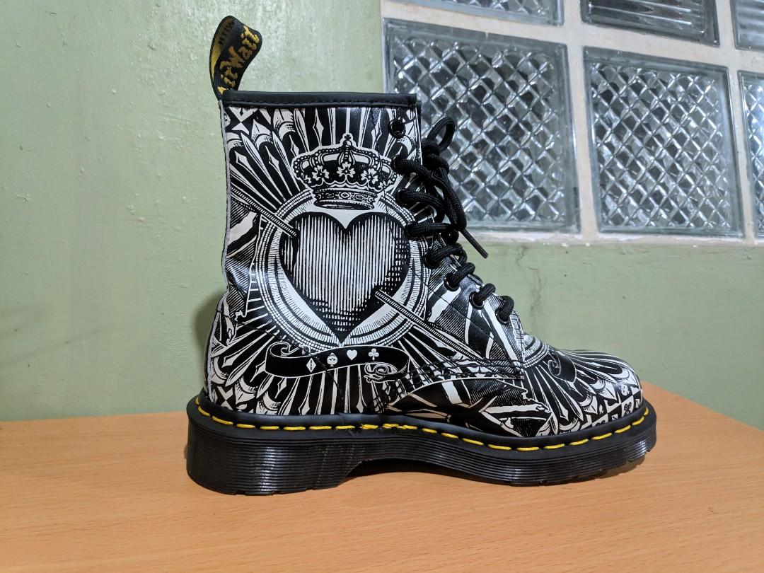 Dr. Martens 1460 Egret Playing Card Women s Fashion Footwear