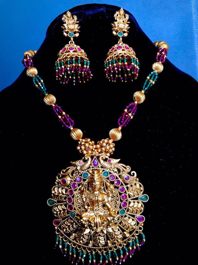 Goddess lakshmi necklace clearance