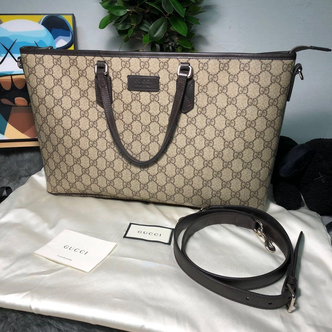 gucci bag with canvas strap