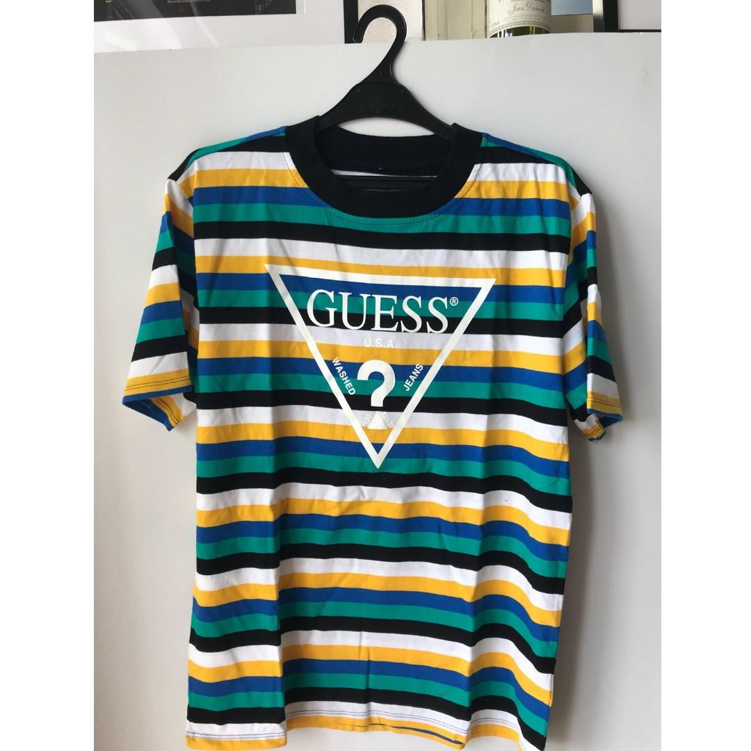 guess vista striped tee