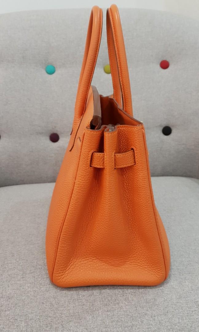 Hermes Orange Poppy 30cm Birkin Gold GHW Satchel Tote Bag Gorgeous