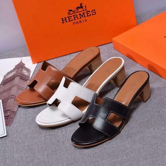 Hermes Oran Block Heels, Luxury 