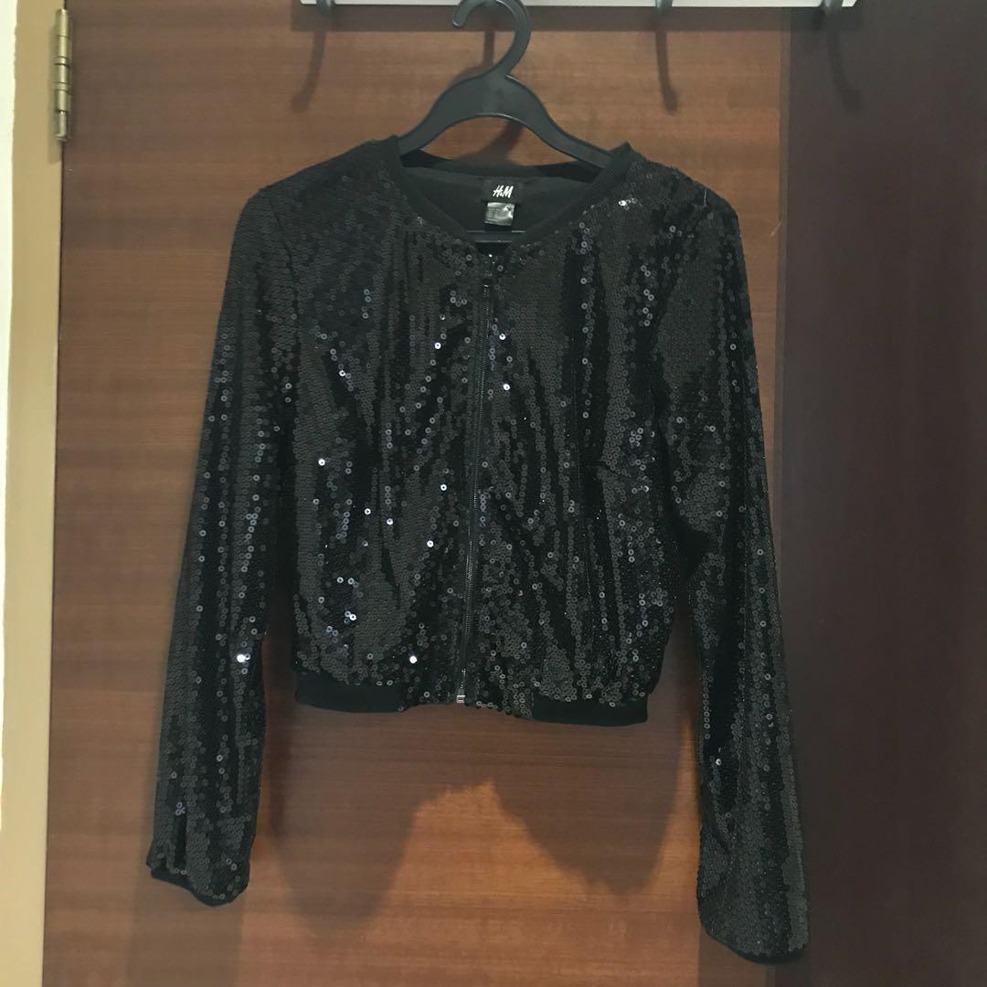 black bomber jacket womens h&m