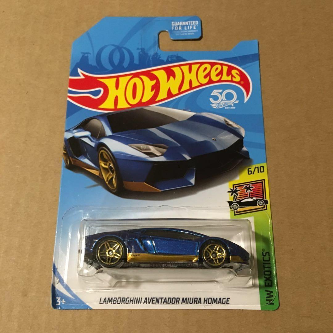 Hot wheels Lamborghini Aventador Miura Homage Blue Kmart Kday Exclusive  Color (Bad Card / Cracked Blisters), Hobbies & Toys, Toys & Games on  Carousell