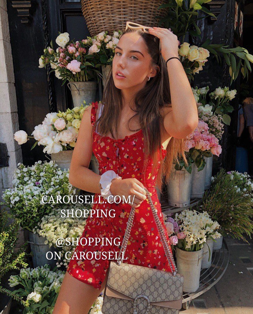 reformation red floral mini dress