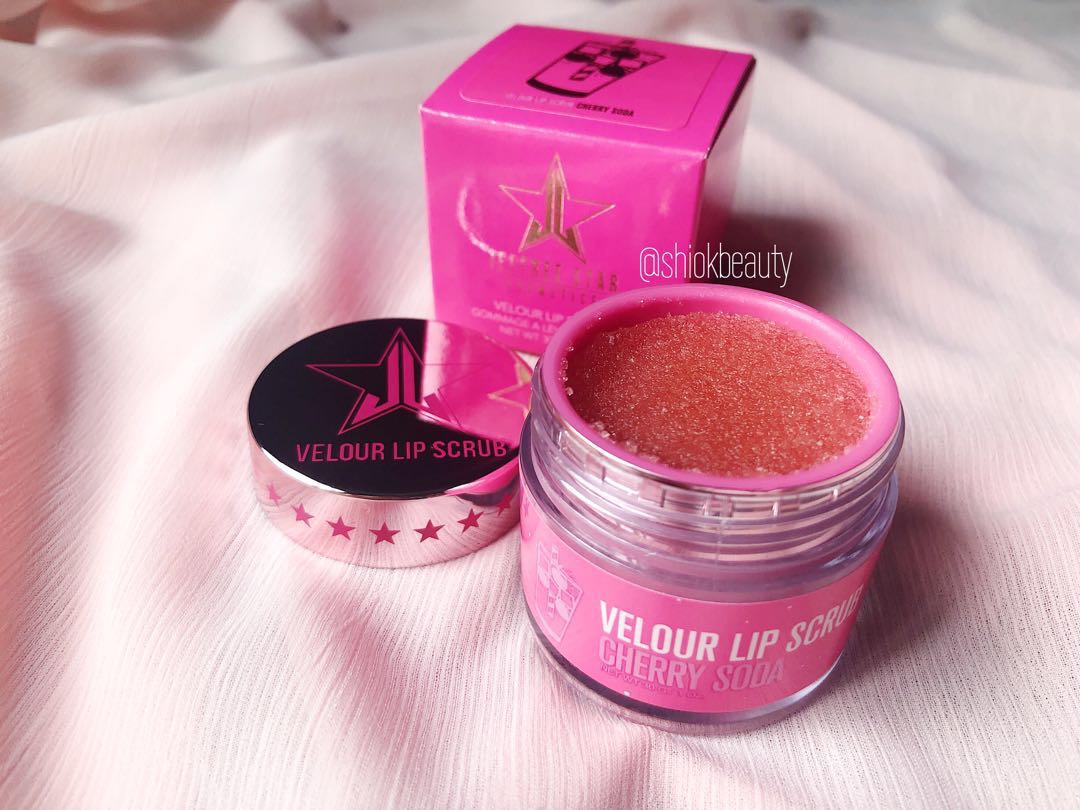 Sold Out Jeffree Star Velour Lip Scrub In Cherry Soda Health Beauty Makeup On Carousell