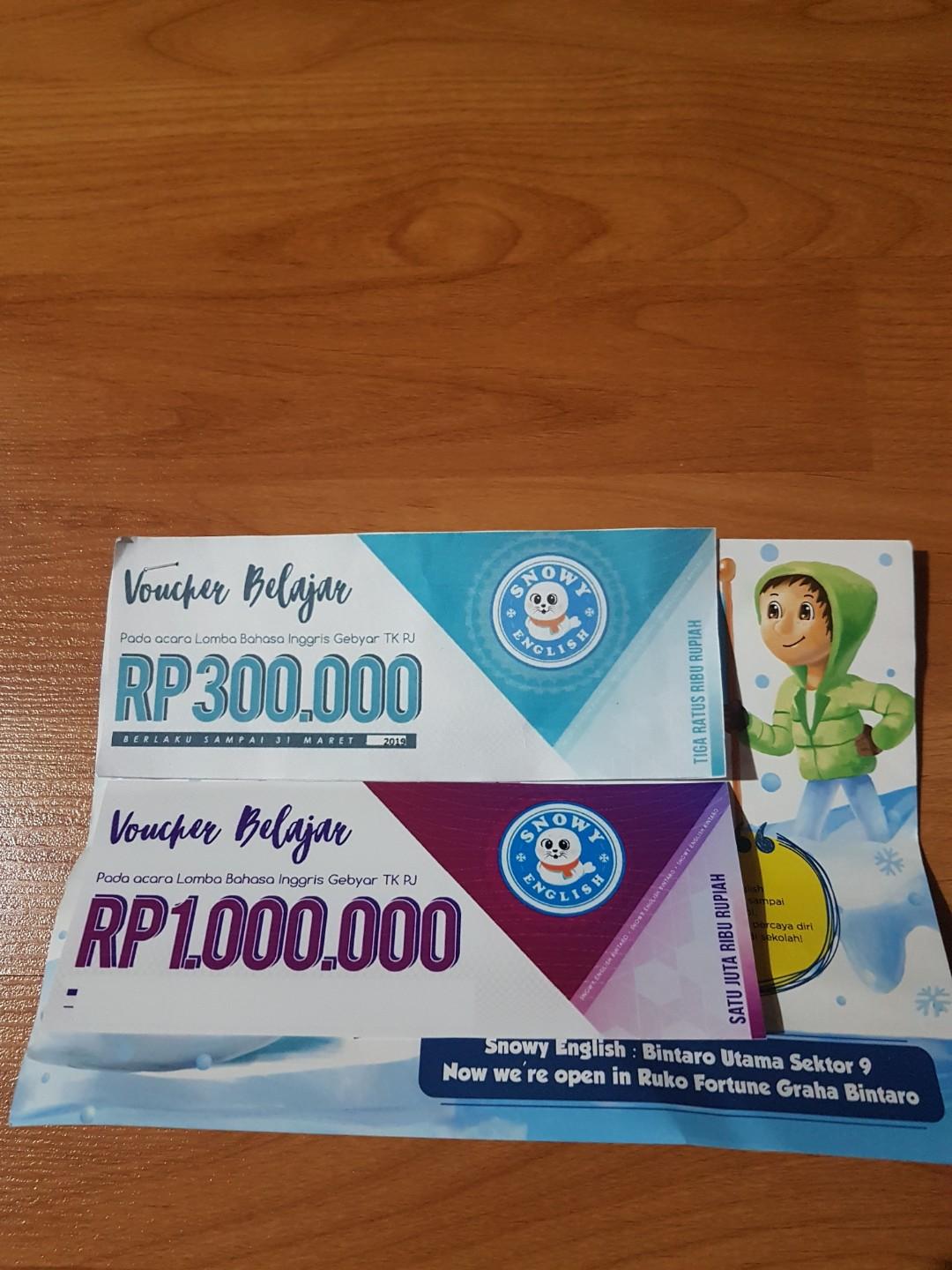 Kursus Inggris Di Bintaro Tiket Voucher Kartu Hadiah Voucher Di Carousell