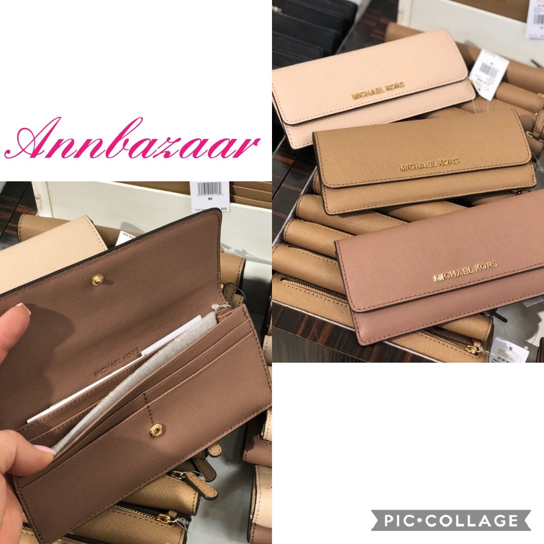 michael kors flat wallet leather