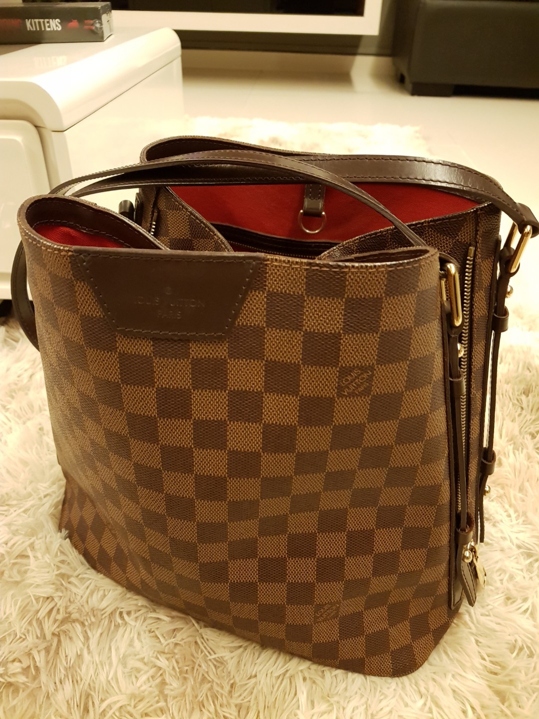 Louis Vuitton Cabas Rivington, Luxury, Bags & Wallets on Carousell