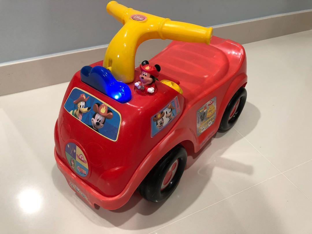 mickey fire truck ride on