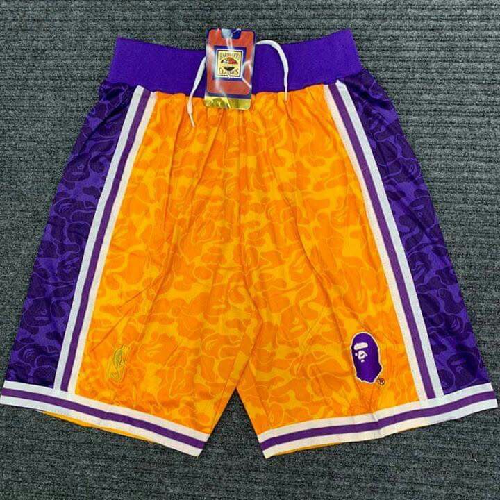 Bape laker shorts clearance
