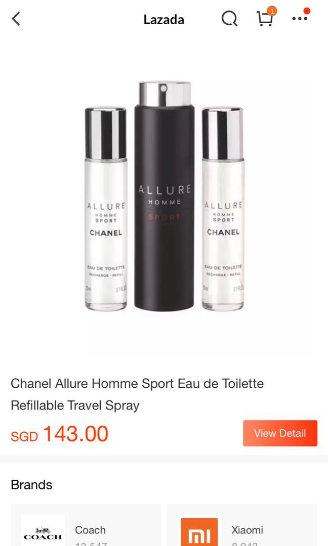New CHANEL Allure travel size with refills set, Beauty & Personal