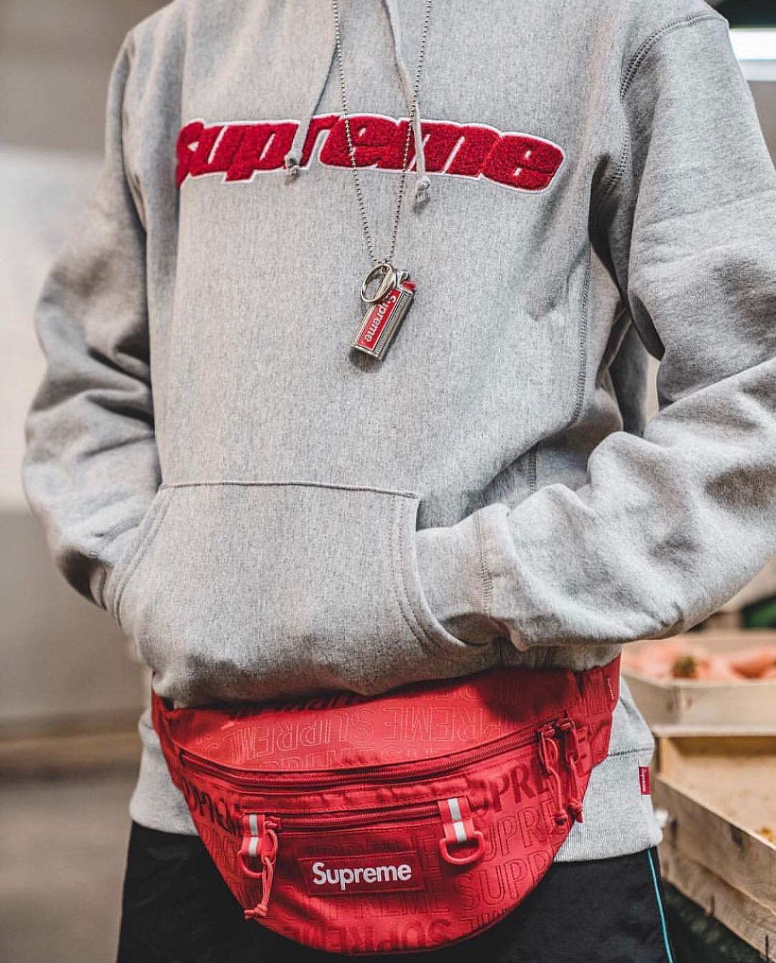 NEW Supreme SS19 Waist Bag - Red, Men&#39;s Fashion, Bags & Wallets, Sling Bags on Carousell