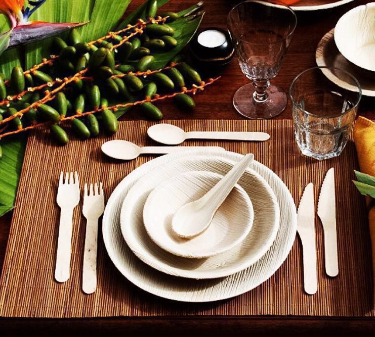 Palm leaf disposable diningware, Furniture & Home Living, Kitchenware