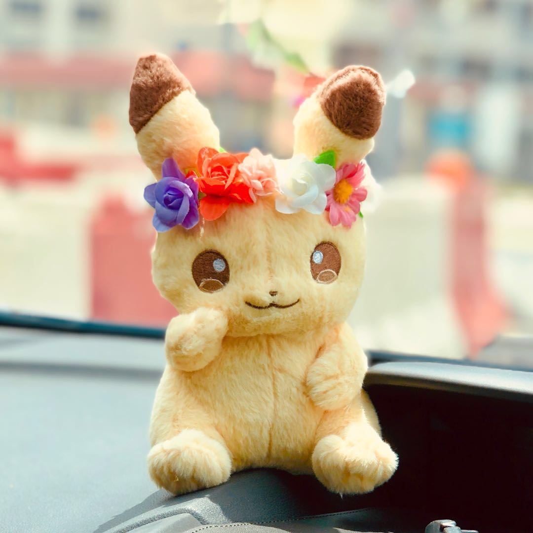 flower crown pikachu plush